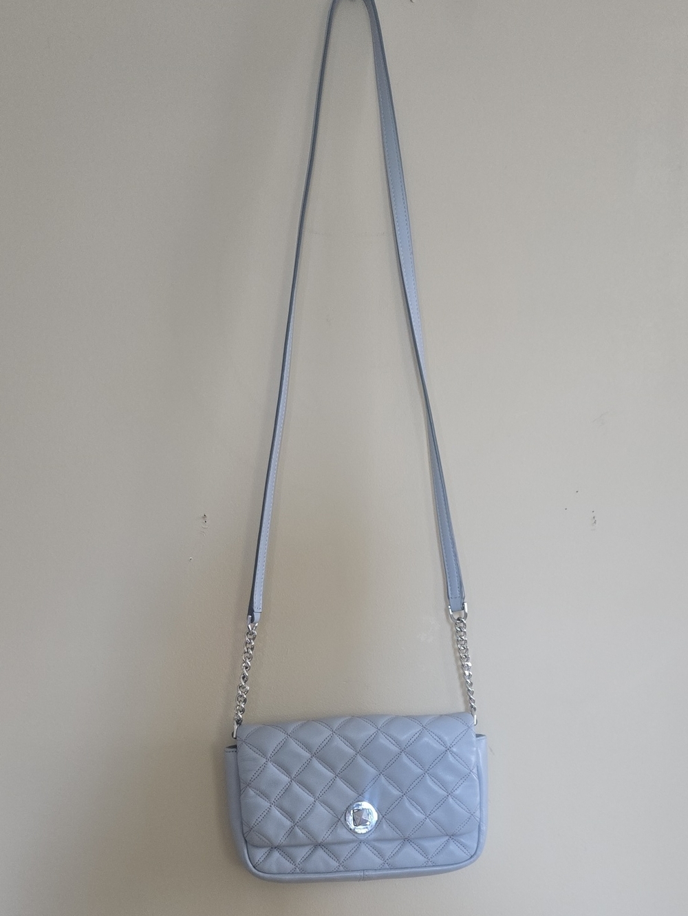 Kate Spade Light Blue Quilted Crossbody Shoulder Bag